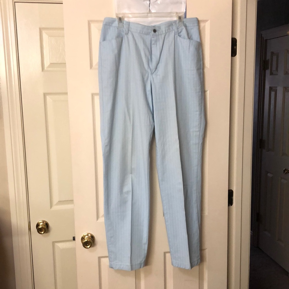 Blue with pin stripes Stretch pant